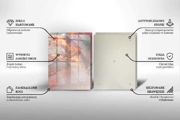 Chopping board Marble with gold