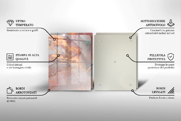 Chopping board Marble with gold