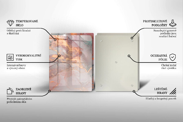 Chopping board Marble with gold