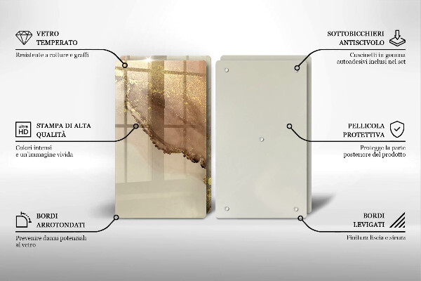 Chopping board Abstraction gold