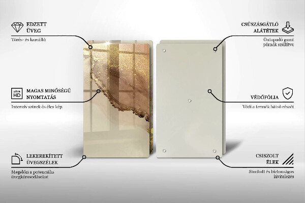 Chopping board Abstraction gold