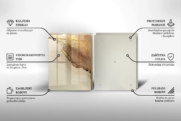 Chopping board Abstraction gold