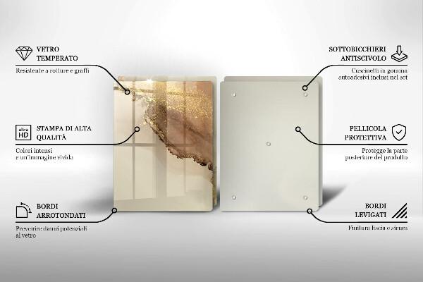 Chopping board Abstraction gold