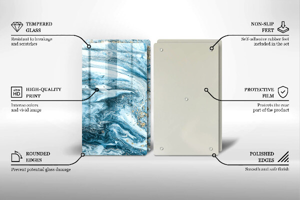 Chopping board Structure with gold