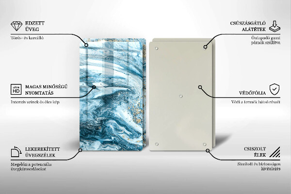 Chopping board Structure with gold