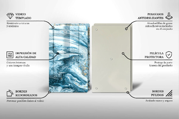 Chopping board Structure with gold