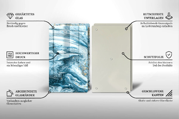 Chopping board Structure with gold