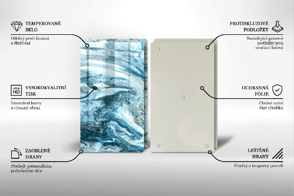 Chopping board Structure with gold