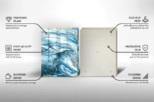 Chopping board Structure with gold