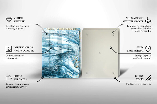 Chopping board Structure with gold