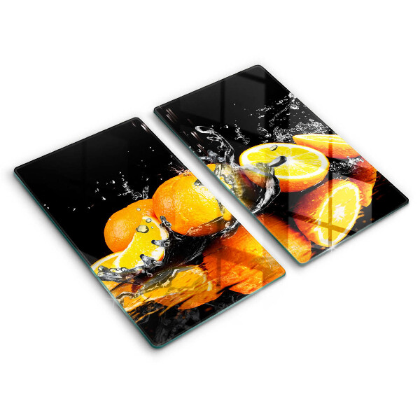 Chopping board Juicy fruit oranges