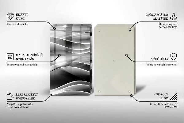Chopping board Abstraction mild lines