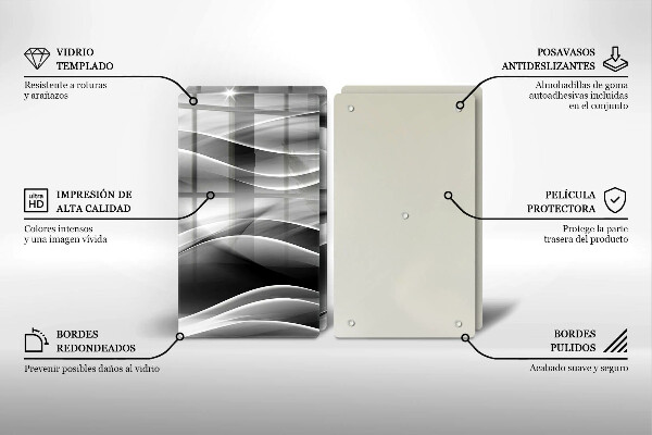 Chopping board Abstraction mild lines