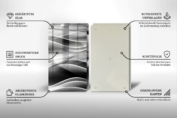 Chopping board Abstraction mild lines