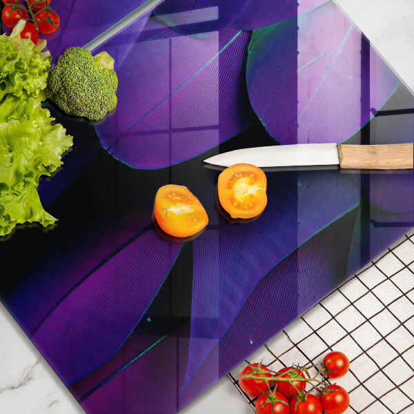 Chopping board Neon feathers
