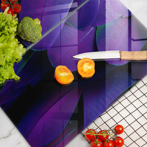 Chopping board Neon feathers