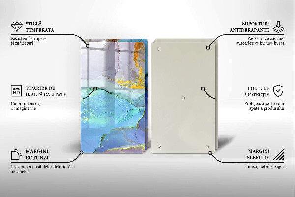 Chopping board Cracked stone gold