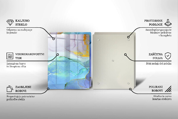 Chopping board Cracked stone gold