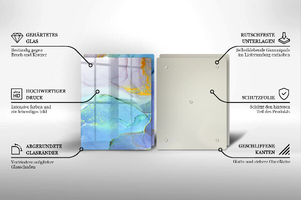 Chopping board Cracked stone gold