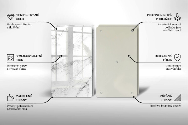 Chopping board Elegant marble texture