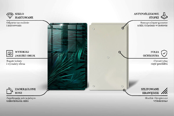 Chopping board Wild jungle leaves