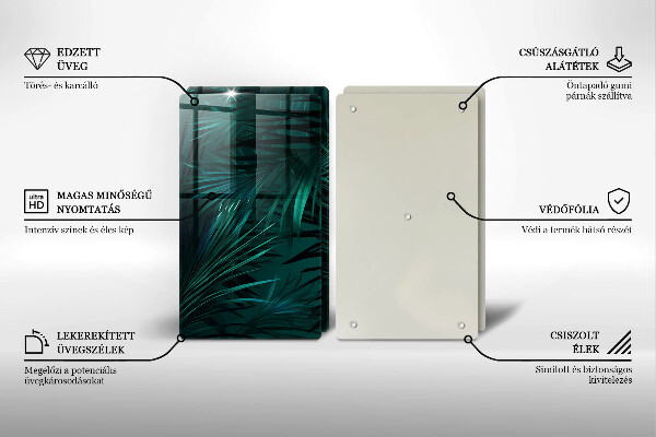 Chopping board Wild jungle leaves