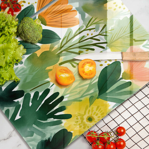 Chopping board Painted flowers