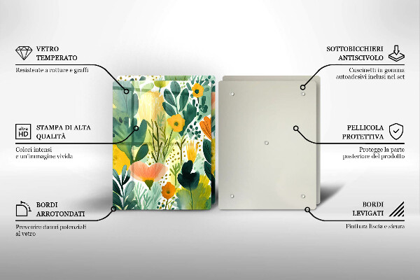 Chopping board Painted flowers