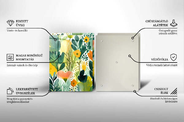 Chopping board Painted flowers