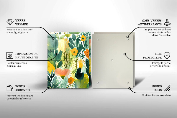 Chopping board Painted flowers