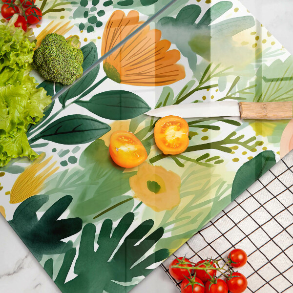 Chopping board Painted flowers