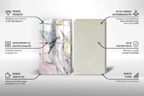 Chopping board Pastel marble