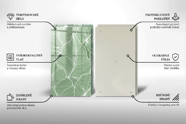 Chopping board Linear leaves