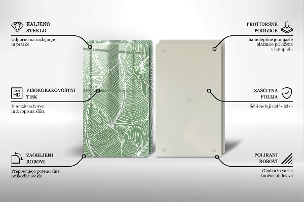 Chopping board Linear leaves