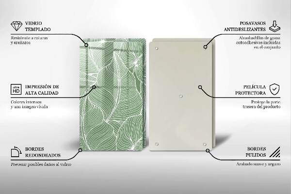 Chopping board Linear leaves