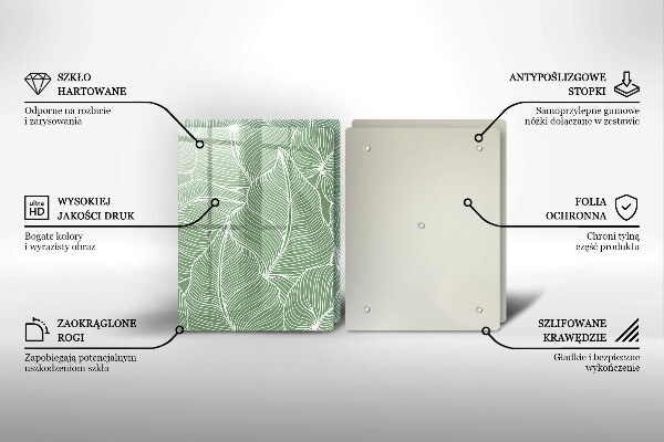 Chopping board Linear leaves