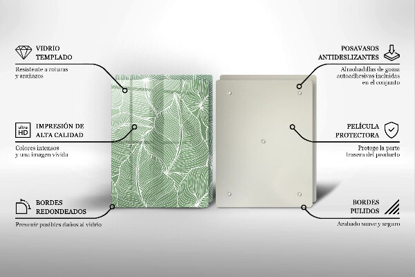 Chopping board Linear leaves