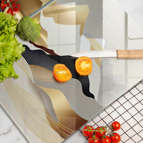 Chopping board Abstraction of golden mountains