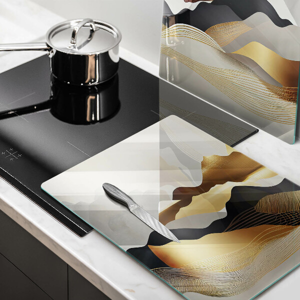 Chopping board Abstraction of golden mountains