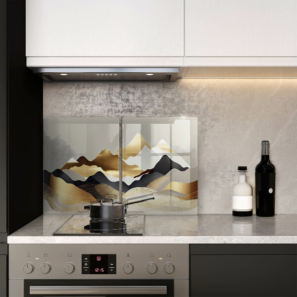 Chopping board Abstraction of golden mountains