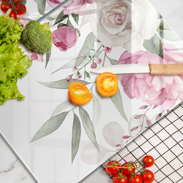 Chopping board Watercolor roses