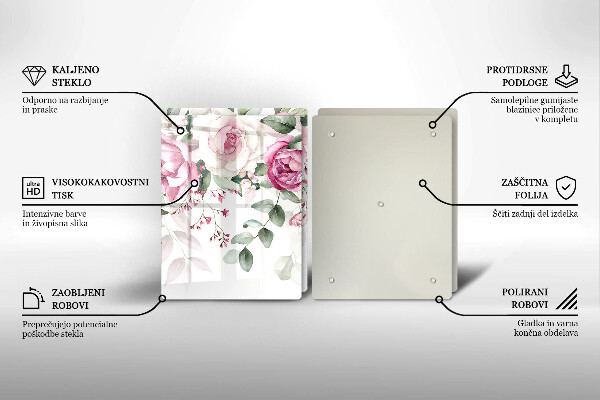 Chopping board Watercolor roses