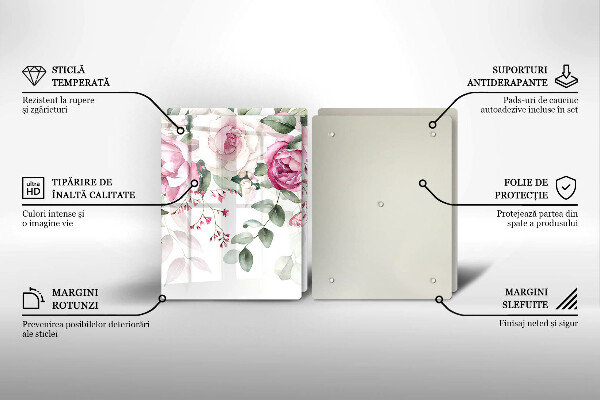 Chopping board Watercolor roses