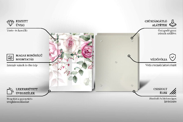 Chopping board Watercolor roses