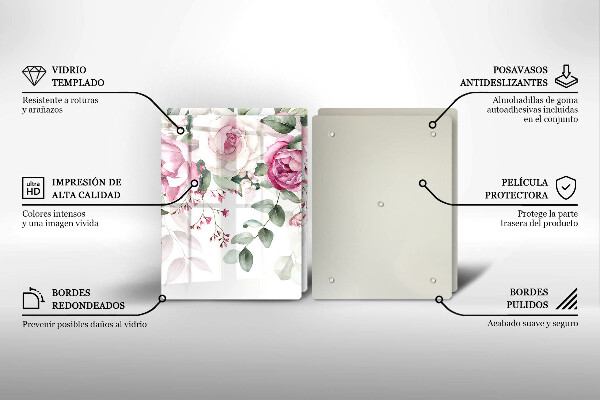 Chopping board Watercolor roses