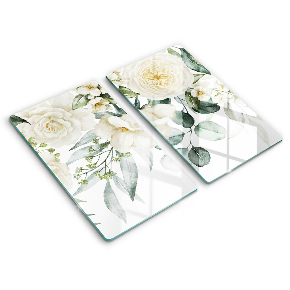 Chopping board Watercolor flowers