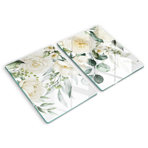 Chopping board Watercolor flowers