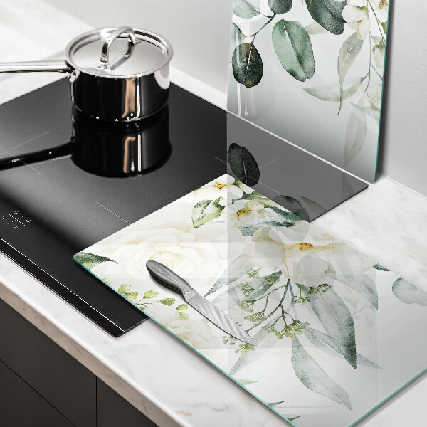 Chopping board Watercolor flowers