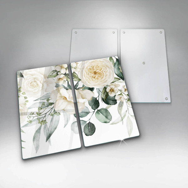 Chopping board Watercolor flowers