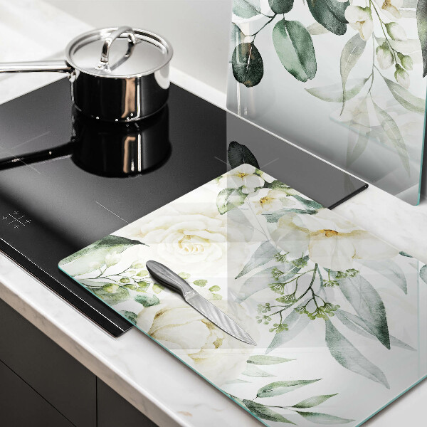 Chopping board Watercolor flowers